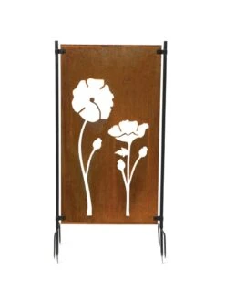 Poppy Corten Steel Screen -Garden Supply Store 3 4 crop 8612984 3178