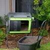 Maze 48 Gallon Compost Tumbler With Cart -Garden Supply Store 3 4 crop 8613576 01V maze 48 gallon compost tumbler with cart
