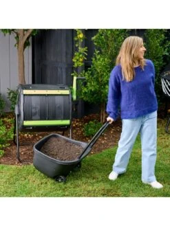 Maze 48 Gallon Compost Tumbler With Cart -Garden Supply Store 3 4 crop 8613576 03V