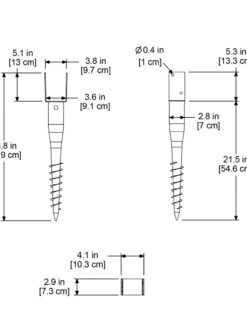 No-Dig Ground Screw For Mailpost 7 No-Dig Ground Screw For Mailpost -Garden Supply Store 8587086 02V tif
