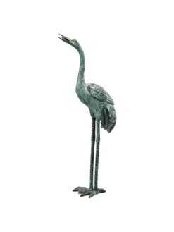 Bronze Crane Statues, Large -Garden Supply Store 8589919 001v