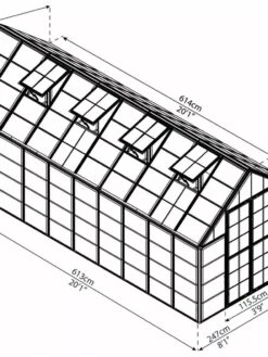 Canopia® By Palram Harmony™ Snap & Grow Greenhouse, 8' -Garden Supply Store 8591043 12V jpg