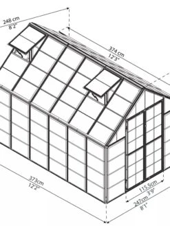 Canopia® By Palram Harmony™ Snap & Grow Greenhouse, 8' -Garden Supply Store 8591044 05V jpg