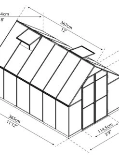 Canopia® By Palram Essence™ Greenhouse, 8' X 12' 27 Canopia® By Palram Essence™ Greenhouse, 8' X 12' -Garden Supply Store 8591356 18V jpg