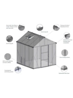 Canopia® By Palram Glory™ Greenhouse, 8' -Garden Supply Store 8591547 17v