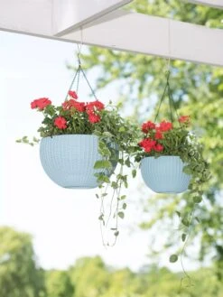 Weave Self-Watering Hanging Basket, 10" 7 Weave Self-Watering Hanging Basket, 10" -Garden Supply Store 8596490 2069 tif