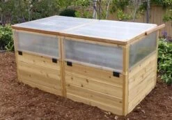 Garden In A Box Cedar Raised Bed With Greenhouse, 3' X 6' 11 Garden In A Box Cedar Raised Bed With Greenhouse, 3' X 6' -Garden Supply Store 8597082 04V tif