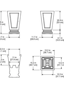 Kensington Self-Watering Tall Patio Planter, 25" -Garden Supply Store 8598549 07V tif