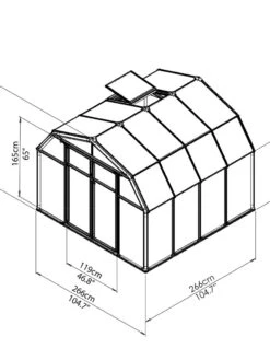 Canopia® By Palram Hobby Gardener Greenhouse, 8' -Garden Supply Store 8599331 11V tif