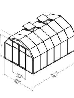 Canopia® By Palram Hobby Gardener Greenhouse, 8' -Garden Supply Store 8599332 03V tif