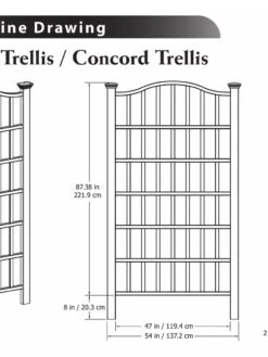 Concord Composite Vinyl Trellis -Garden Supply Store 8599770 03V tif