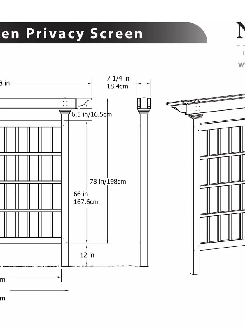 Camden Vinyl Privacy Screen 4 Camden Vinyl Privacy Screen - Image 2