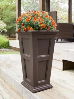 Fairfield Self-Watering Tall Patio Planters, 34” -Garden Supply Store 8600109 03V tif