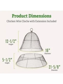 Chicken Wire Cloche With Extension 16 Chicken Wire Cloche With Extension -Garden Supply Store 8600116 1