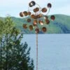 Double Disc Staked Wind Spinner, 24" -Garden Supply Store 8600475 01v double disc staked wind spinner 24 inch