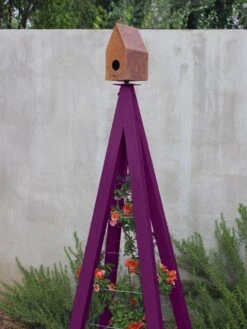 Bird Bungalow + Akoris Garden Tuteur Sr. -Garden Supply Store 8600538 02v bird bungallow akoris garden tuteur aubergine