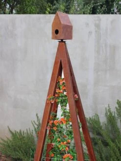 Bird Bungalow + Akoris Garden Tuteur Sr. -Garden Supply Store 8600538 06v bird bungallow akoris garden tuteur oxide