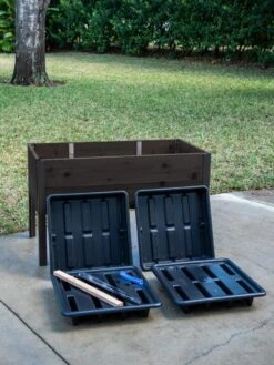 Self-Watering Eco-Stained Elevated Planter Box, 2' X 4' -Garden Supply Store 8608964 6001 tif