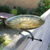 Achla Designs African Daisy Birdbath With Over-the-Rail Bracket -Garden Supply Store 8609295 01v achla designs african daisy brass birdbath with over rail bracket