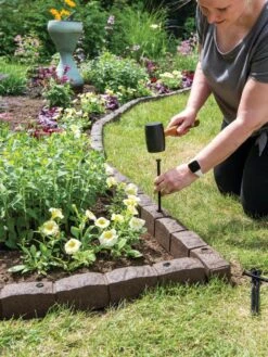 Roman Stone Recycled Rubber Landscape Edging, 4' 9 Roman Stone Recycled Rubber Landscape Edging, 4' -Garden Supply Store 8609898 019 tif