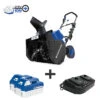 Snow Joe 24V-X2-SB18 48-Volt ION+ Cordless Snow Blower Kit | 18-Inch | W/ 2 X 4.0-Ah Batteries And Charger -Garden Supply Store 8610667 01v snow joe cordless snow blower kit