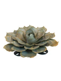 Desert Steel Blue Rose Succulent Sculpture -Garden Supply Store 8610764 01v desert steel blue rose succulent large