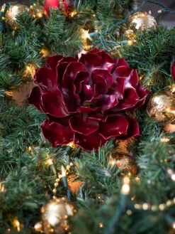 Desert Steel Ruby Rose Succulent Sculpture, Small -Garden Supply Store 8610767 02v