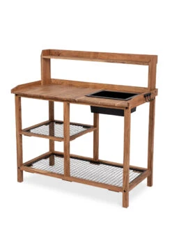 Dynamic Acacia Potting Bench With Soil Reservoir -Garden Supply Store 8611009 002