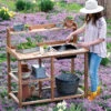 Dynamic Acacia Potting Bench With Soil Reservoir -Garden Supply Store 8611009 4132 1