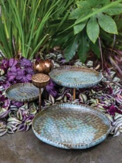 Water Lily Station Birdbath