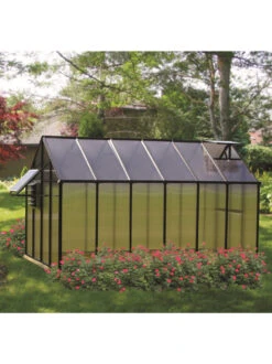 MONT Mojave Greenhouse, 8' X 12' -Garden Supply Store 8611180 02v monticello mojave greenhouse 8 x 12 black