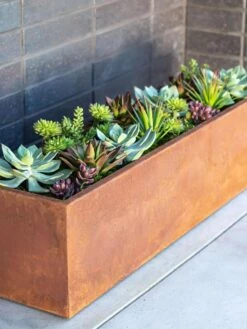 Veradek Metallic Series Corten Steel Window Box Planter, 36" 10 Veradek Metallic Series Corten Steel Window Box Planter, 36" -Garden Supply Store 8611609 02V tif