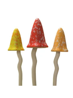 Potting Shed Tinkling Toadstool Sculptures, Set Of 3 -Garden Supply Store 8611730 sum 04v potting shed tinkling toadstool sculptures set of 3 summer