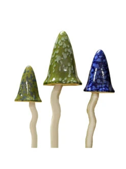 Potting Shed Tinkling Toadstool Sculptures, Set Of 3 -Garden Supply Store 8611730 win 06v potting shed tinkling toadstool sculptures set of 3 winter