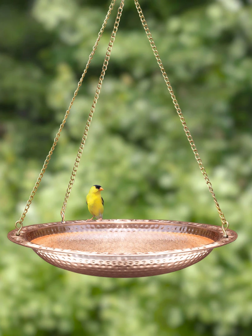 Copper Hanging Birdbath, 18" 4 Copper Hanging Birdbath, 18" - Image 2