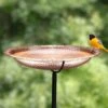 Copper Birdbath, 18" With Stake -Garden Supply Store 8612271 01V copper birdbath 18 inch with stake