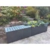 Nice Aluminum Trough Planters With Bench Top, 20"x46"x40" High