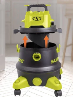 Sun Joe® 8-Gal 1200W 6.5 Pk HP Wet/Dry Shop Vac, HEPA,w/Cleaning Attachments -Garden Supply Store 8612522 07v