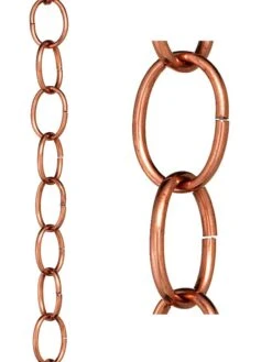 Single Link Pure Copper Rain Chain, 8.5' 7 Single Link Pure Copper Rain Chain, 8.5' -Garden Supply Store 8612745 03v
