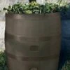 Round Rain Barrel With Planter, 35 Gallons 1 Round Rain Barrel With Planter, 35 Gallons -Garden Supply Store 8612856WALNT 05V tif