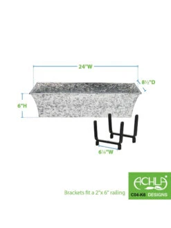 Achla Designs Handrail Flowerbox Bracket Kit For Rail 13 Achla Designs Handrail Flowerbox Bracket Kit For Rail -Garden Supply Store 8612884 02v