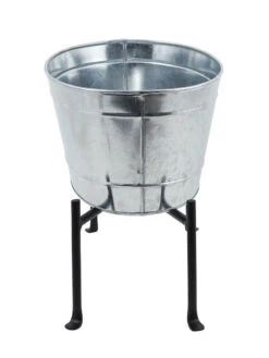 Achla Designs Mini Oval Galvanized Tub With Folding Stand -Garden Supply Store 8612906 05v