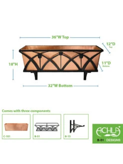 Achla Designs Rockwood Window Box 13 Achla Designs Rockwood Window Box -Garden Supply Store 8612918 03v