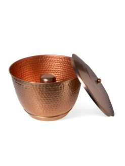Hammered Copper Hose Pot With Lid -Garden Supply Store 8613311 5812