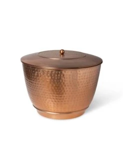 Hammered Copper Hose Pot With Lid -Garden Supply Store 8613311 5815