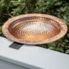 Pure Copper Bird Bath Deck Mount -Garden Supply Store 8613381 01v pure copper bird bath deck mount