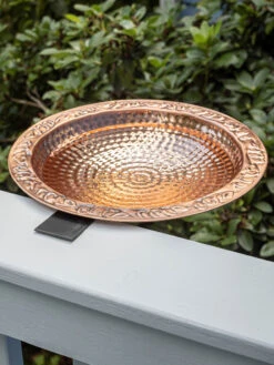 Pure Copper Bird Bath Deck Mount