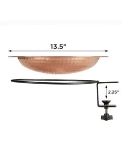 Pure Copper Bird Bath Deck Mount -Garden Supply Store 8613381 04v