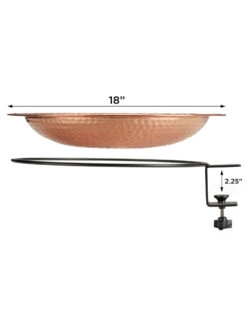 Pure Copper Bird Bath Deck Mount -Garden Supply Store 8613382 05v