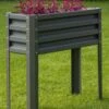 Metal Double Height Raised Garden Bed -Garden Supply Store 8613688 05V metal elevated raised garden bed 3 4